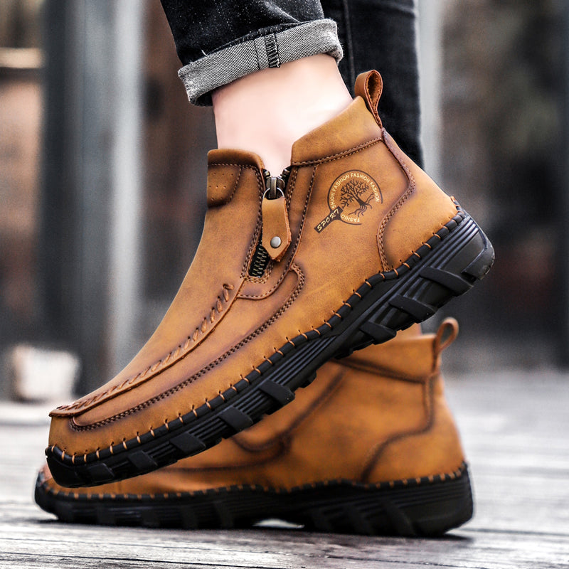 Men's Orthopedic Outdoor Tooling Boots with Slip-Resistant Sole