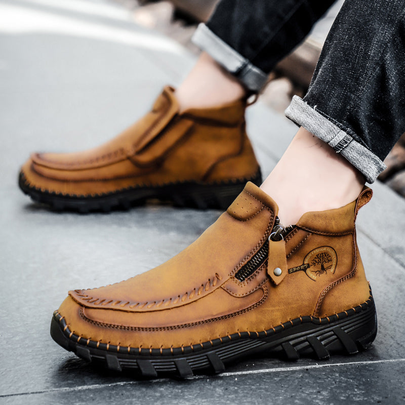 Men's Orthopedic Outdoor Tooling Boots with Slip-Resistant Sole
