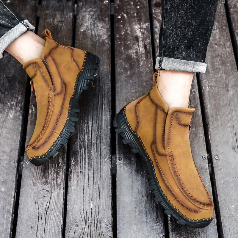 Men's Orthopedic Outdoor Tooling Boots with Slip-Resistant Sole