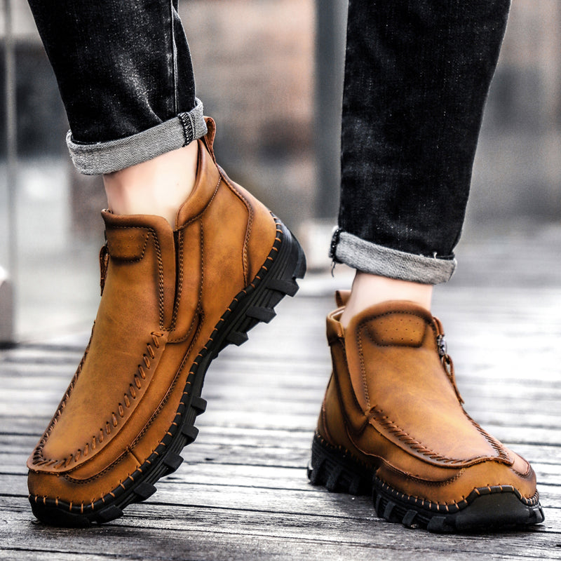 Men's Orthopedic Outdoor Tooling Boots with Slip-Resistant Sole