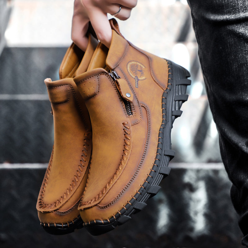 Men's Orthopedic Outdoor Tooling Boots with Slip-Resistant Sole