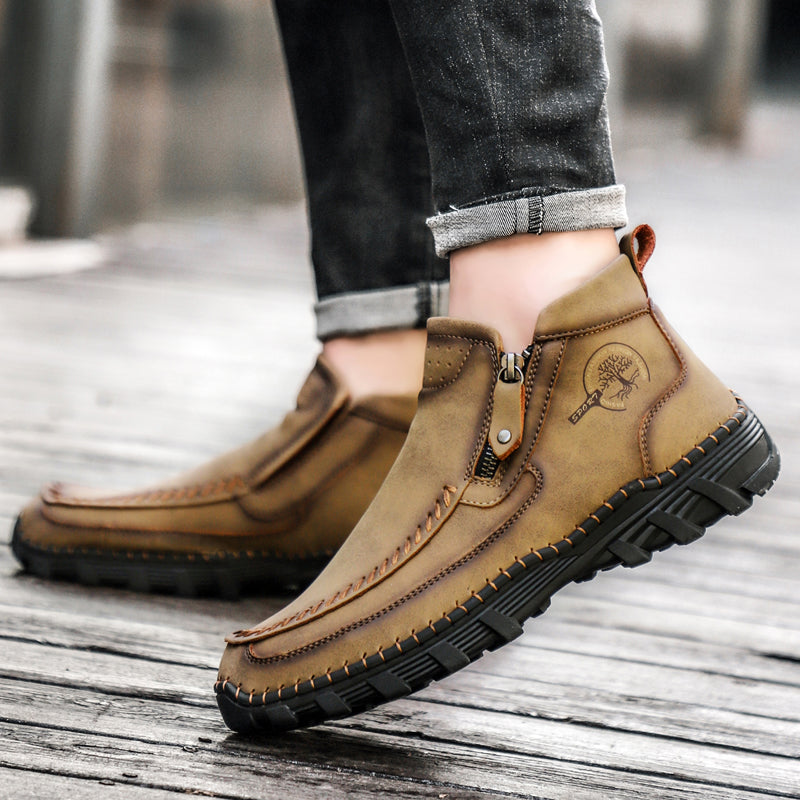 Men's Orthopedic Outdoor Tooling Boots with Slip-Resistant Sole