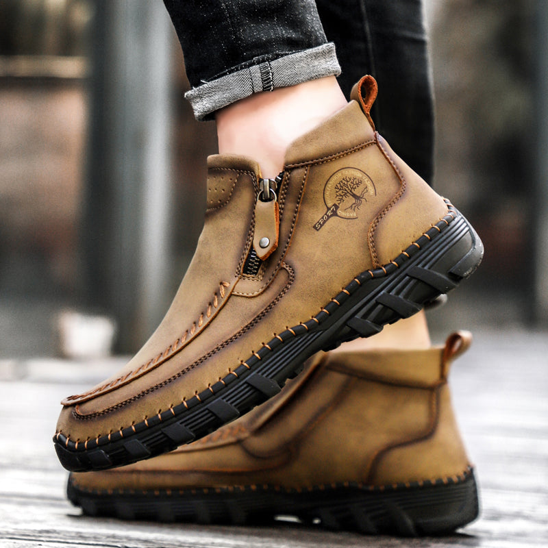 Men's Orthopedic Outdoor Tooling Boots with Slip-Resistant Sole
