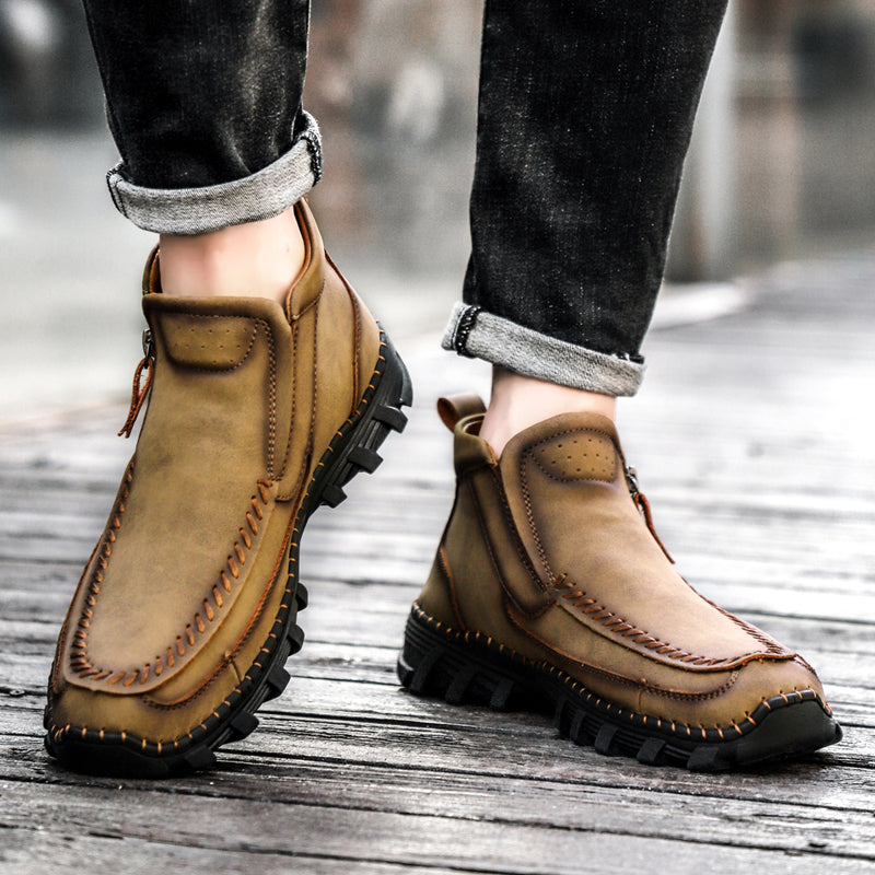 Men's Orthopedic Outdoor Tooling Boots with Slip-Resistant Sole