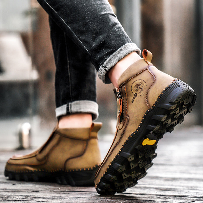 Men's Orthopedic Outdoor Tooling Boots with Slip-Resistant Sole