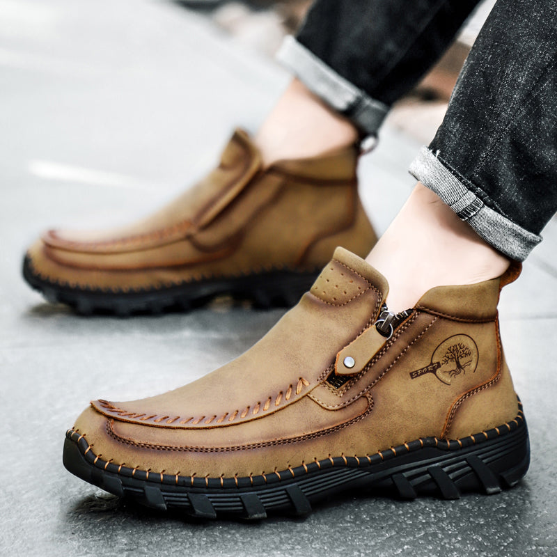 Men's Orthopedic Outdoor Tooling Boots with Slip-Resistant Sole