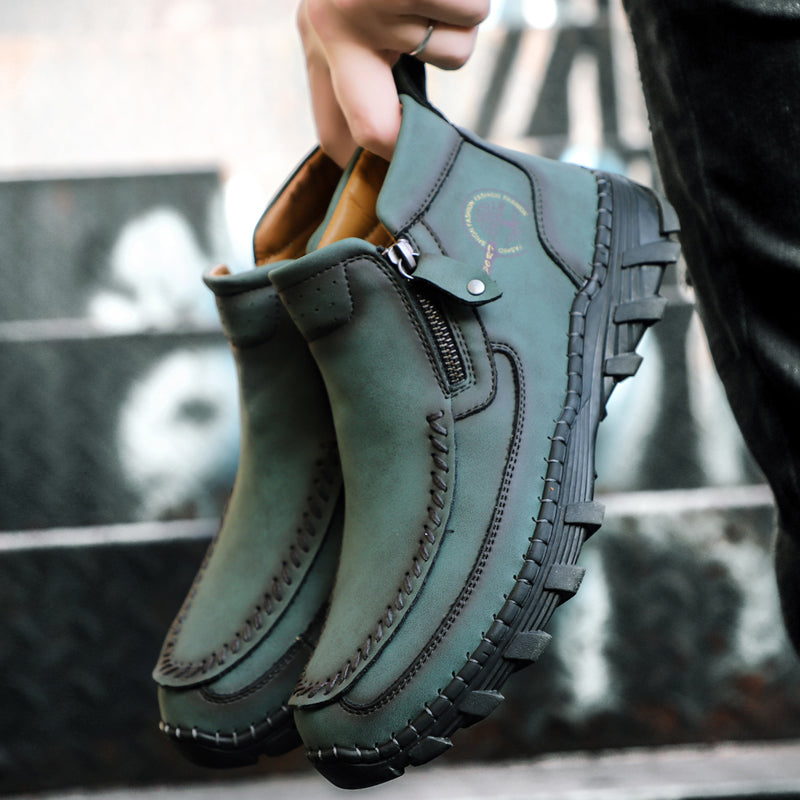 Men's Orthopedic Outdoor Tooling Boots with Slip-Resistant Sole