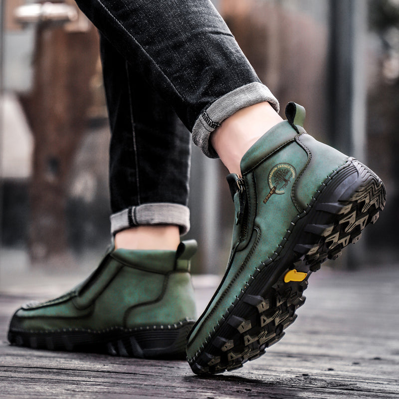 Men's Orthopedic Outdoor Tooling Boots with Slip-Resistant Sole