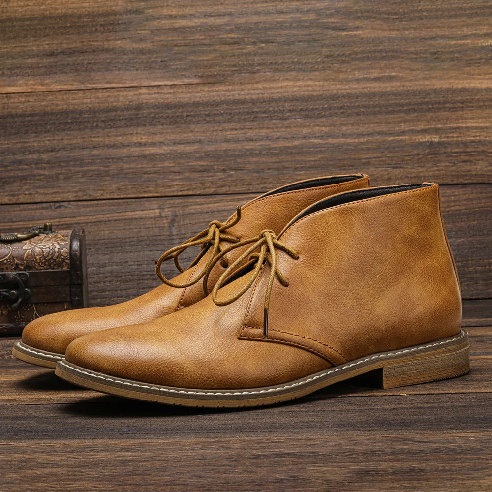Men's Hand-Polished Ankle Dress Boots
