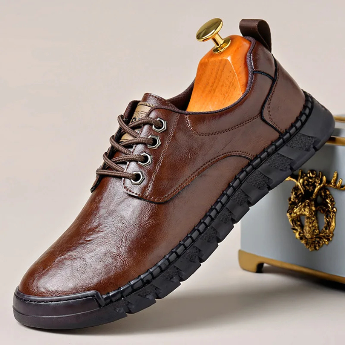Men's Full-Grain Polished Hybrid Dress Shoes