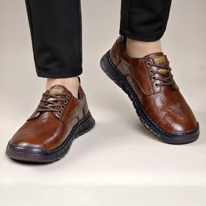Men's Full-Grain Polished Hybrid Dress Shoes