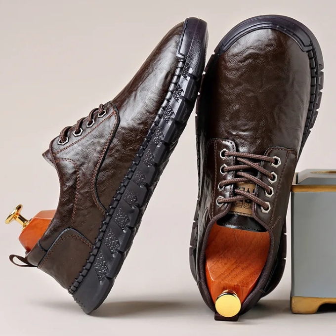 Men's Full-Grain Polished Hybrid Dress Shoes