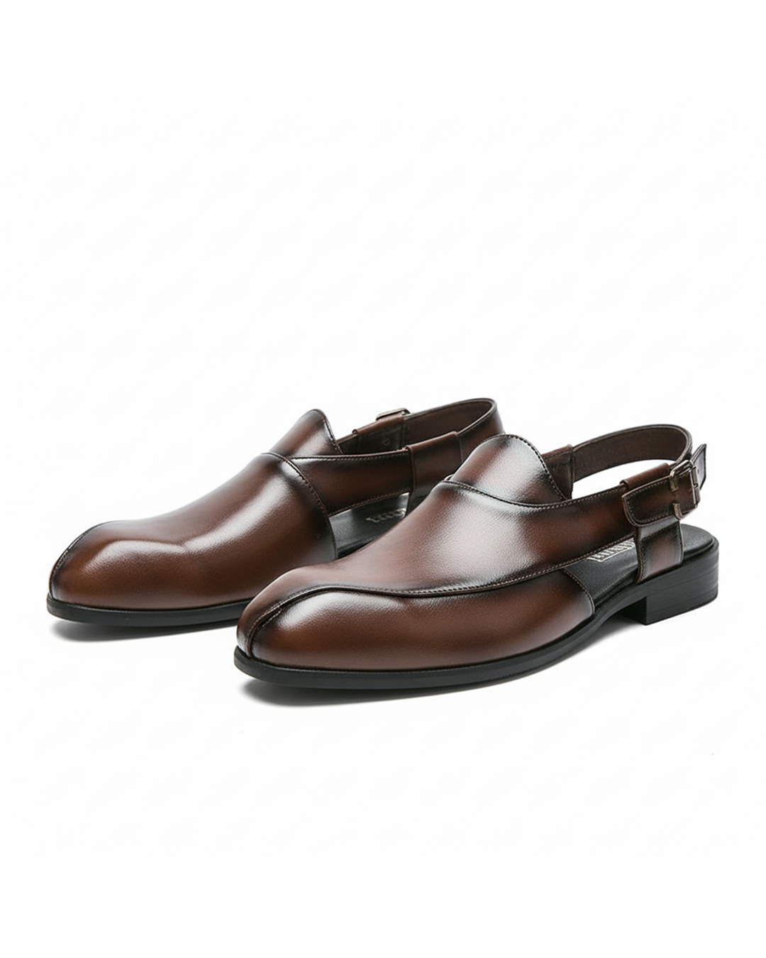 Polished Men's Slingback Loafers in Brown and Black