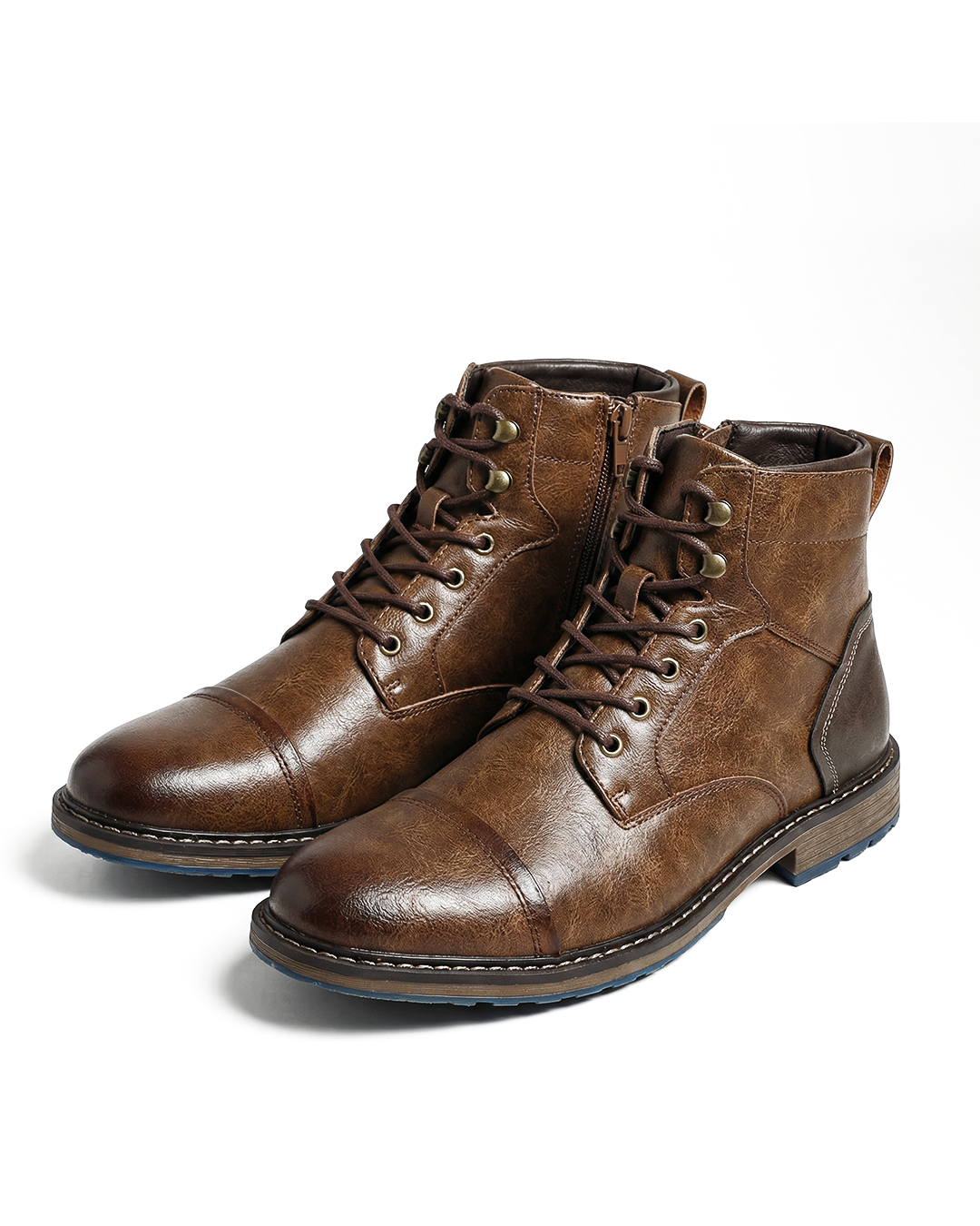 Men's Casual Premium Leather Boots with Side Zipper