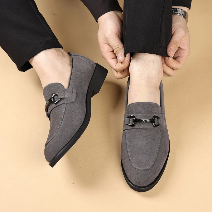 Men's Premium Slip-On Loafers with Metal Bit Detail