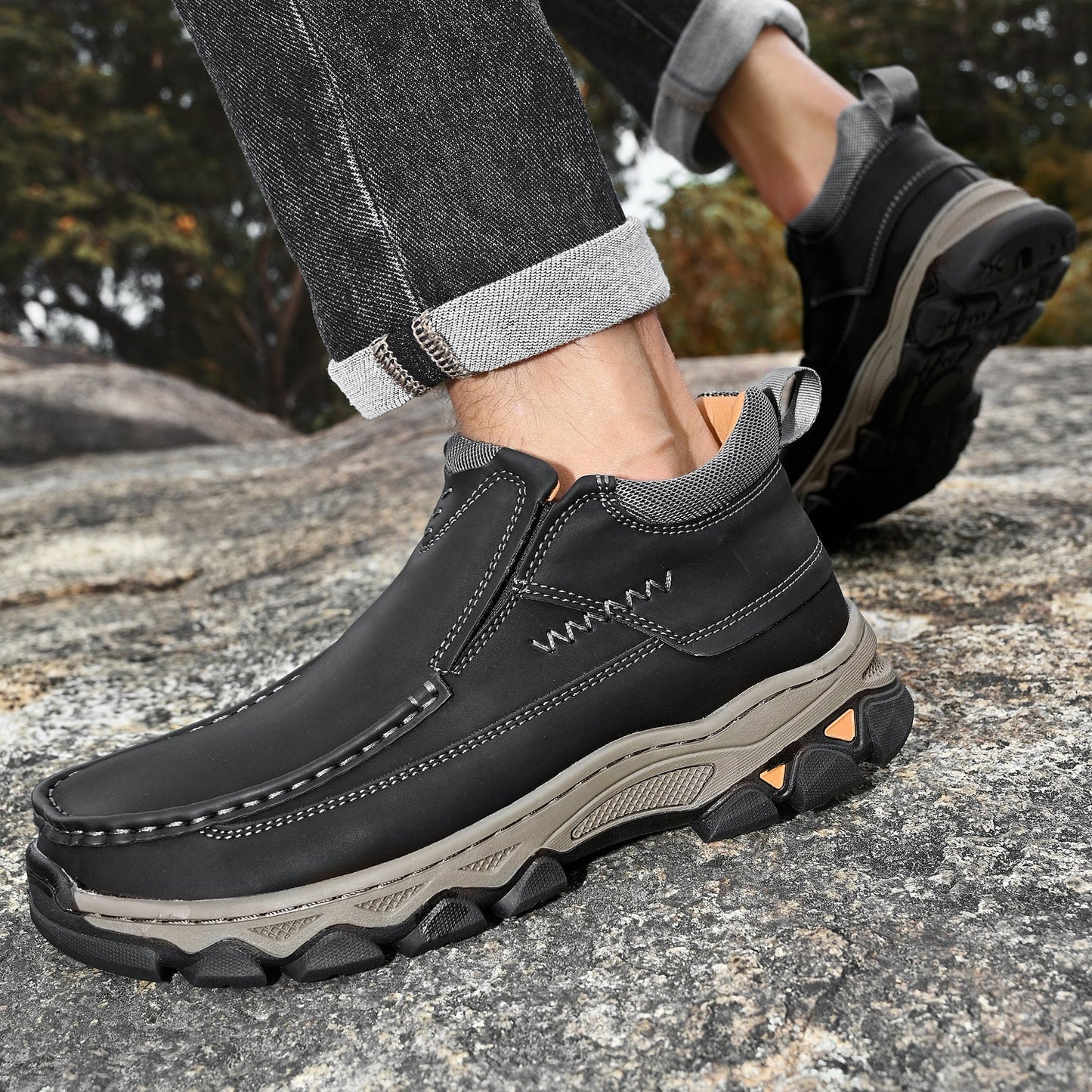 Men's Orthopedic Slip-On Walking Shoes for Comfort and Support