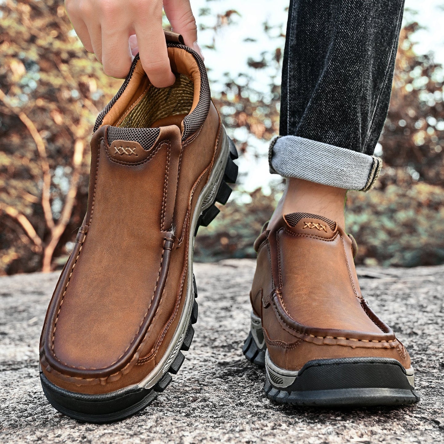 Men's Orthopedic Slip-On Walking Shoes for Comfort and Support