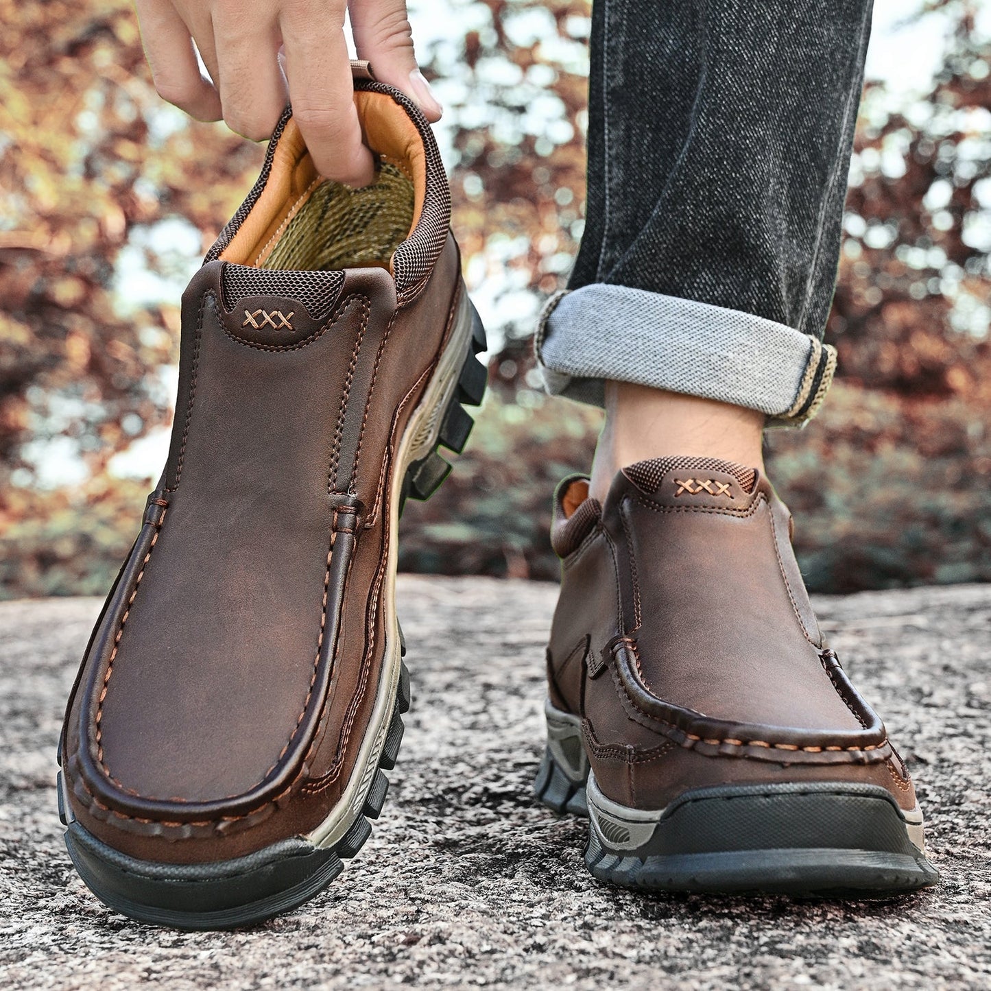 Men's Orthopedic Slip-On Walking Shoes for Comfort and Support