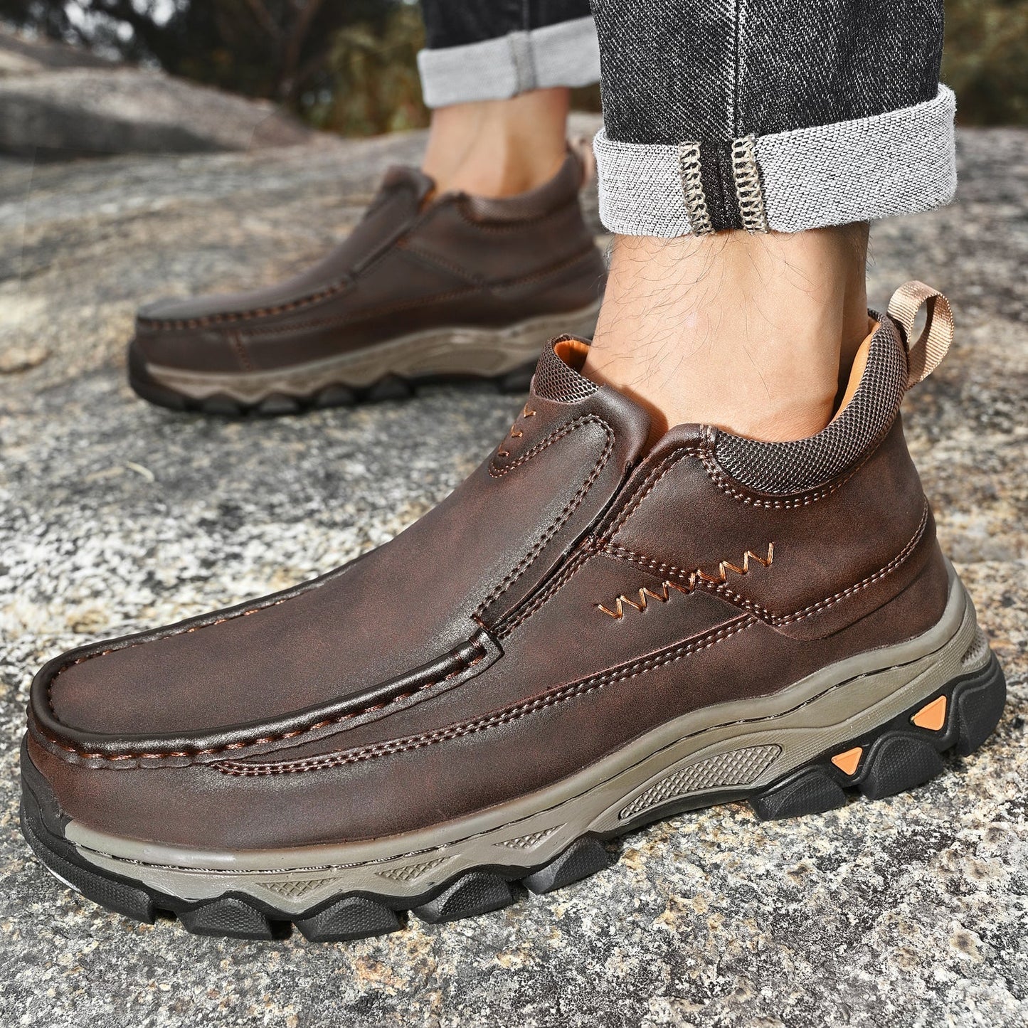Men's Orthopedic Slip-On Walking Shoes for Comfort and Support