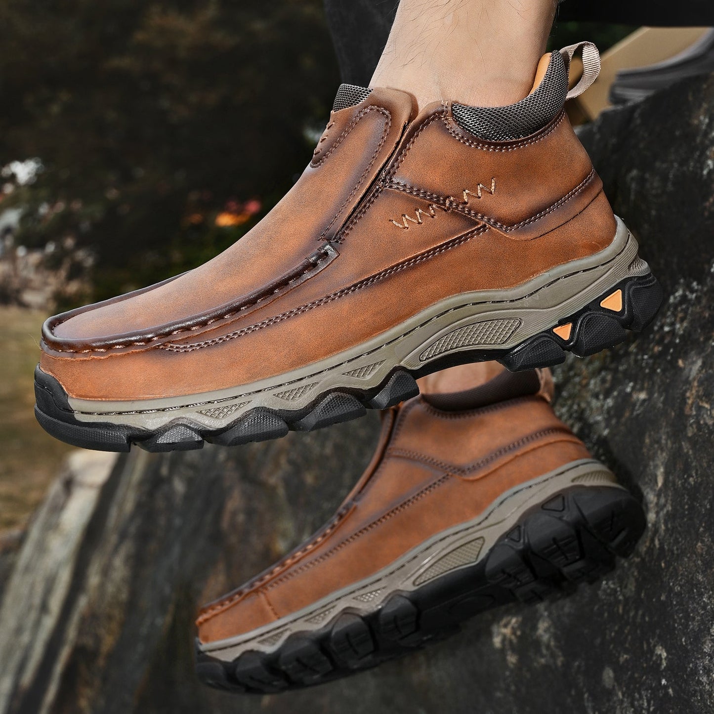 Men's Orthopedic Slip-On Walking Shoes for Comfort and Support