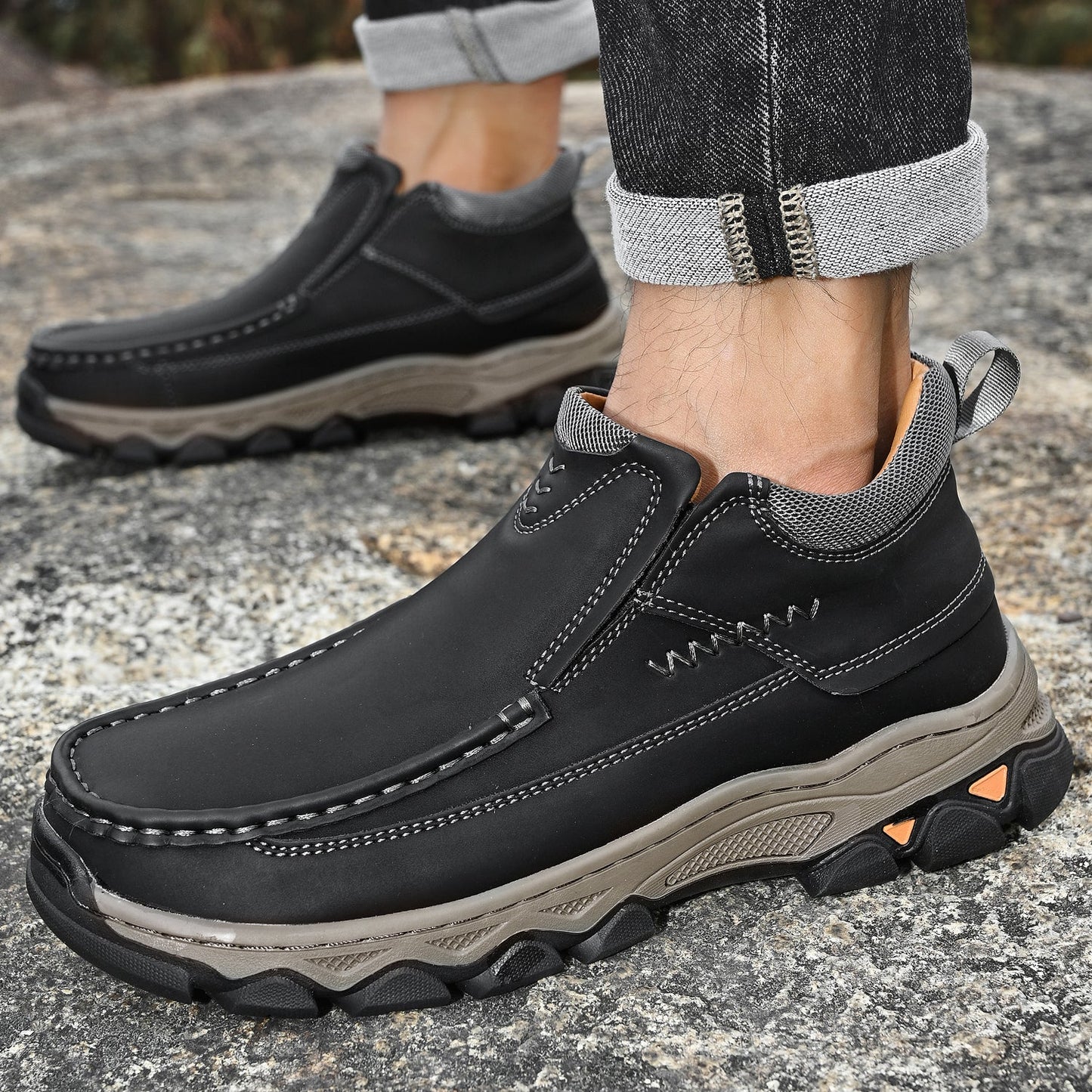 Men's Orthopedic Slip-On Walking Shoes for Comfort and Support
