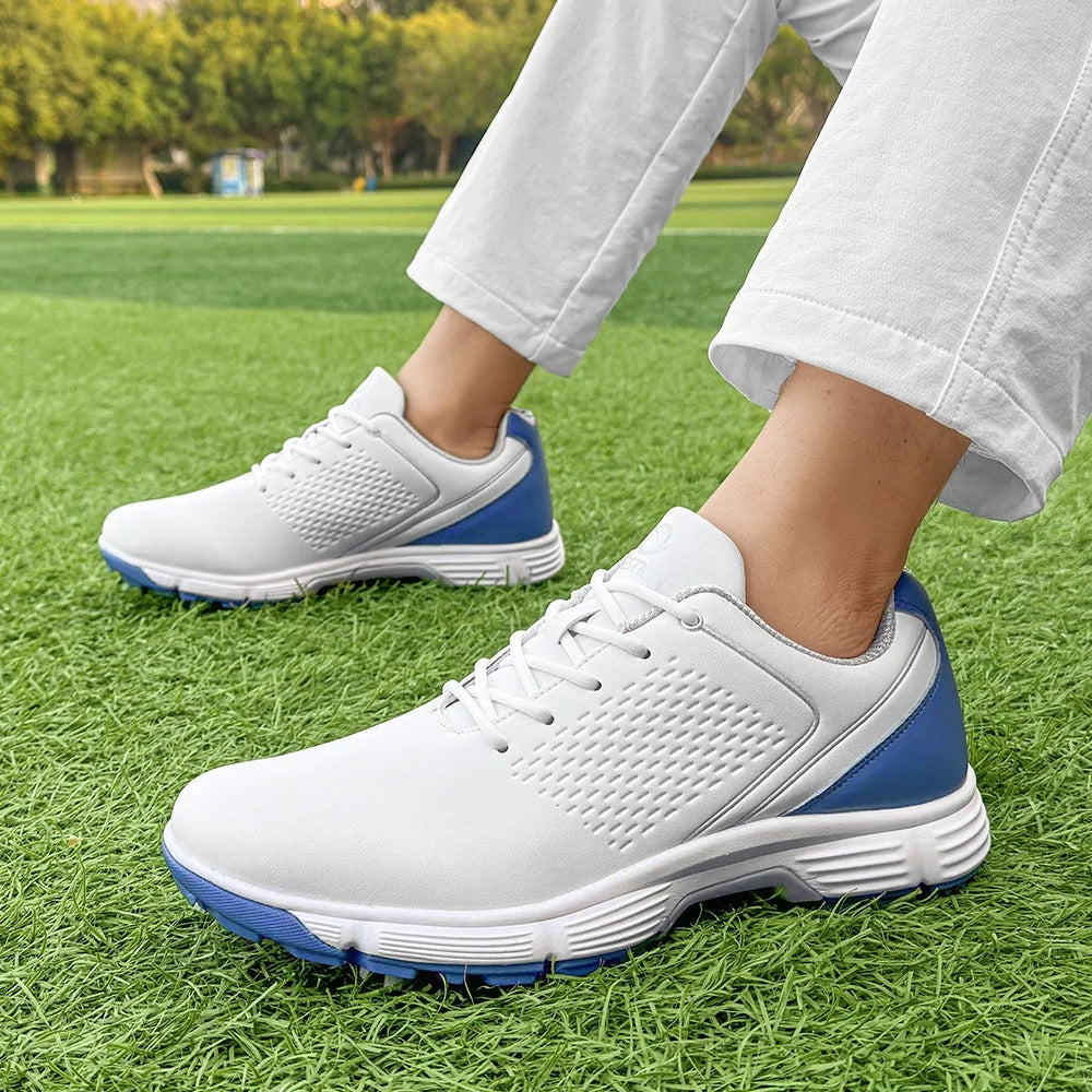 Men's Lightweight Water-Resistant Spiked Golf Shoes