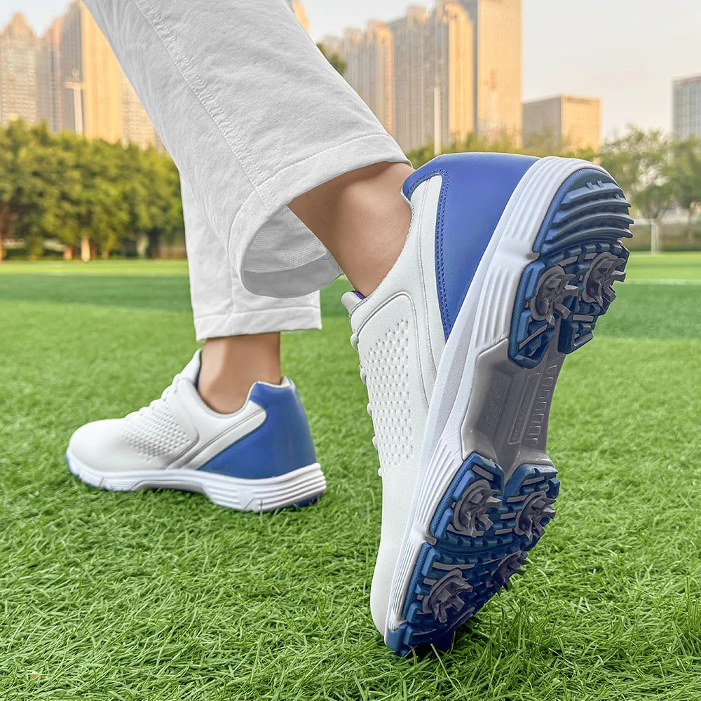 Men's Lightweight Water-Resistant Spiked Golf Shoes