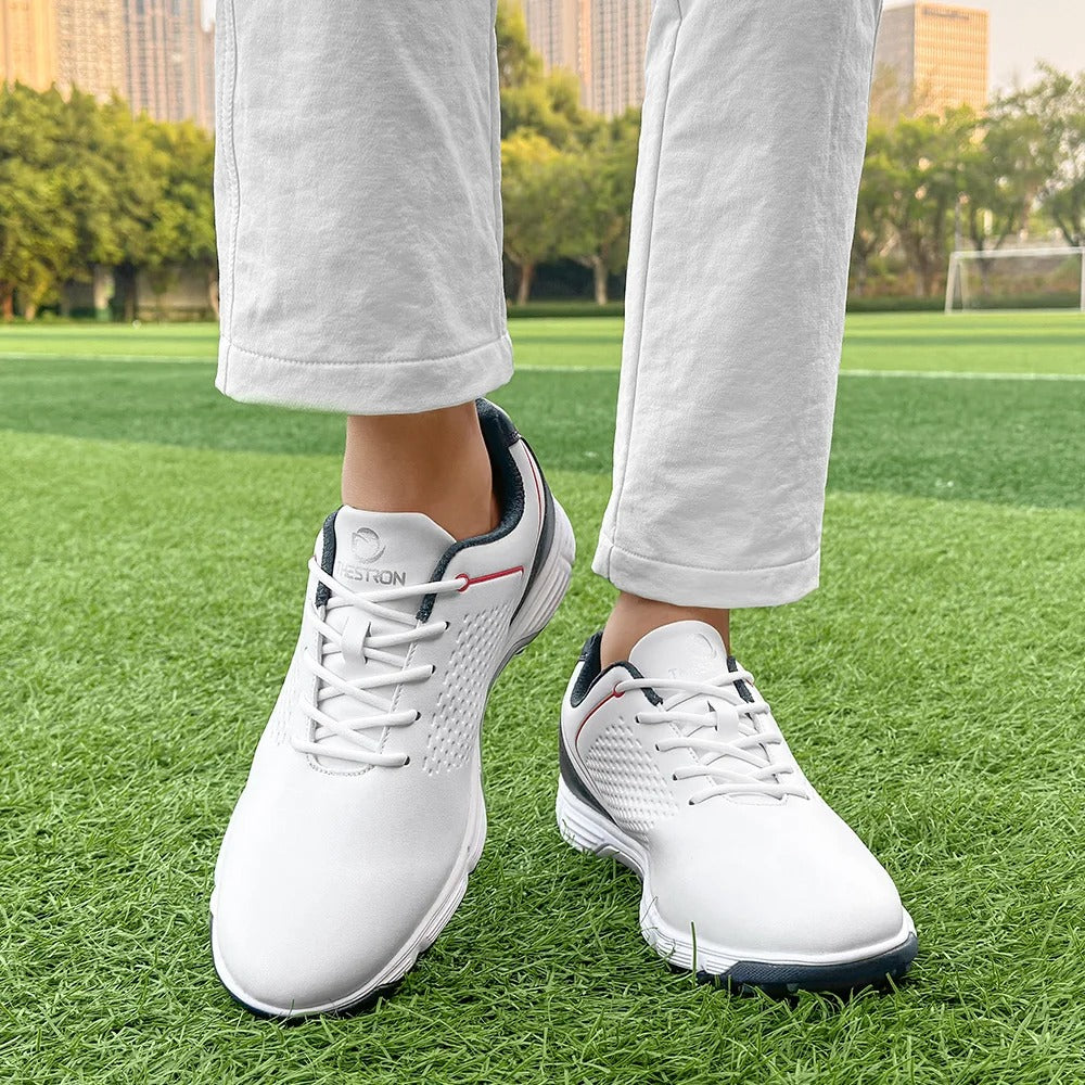 Men's Lightweight Water-Resistant Spiked Golf Shoes
