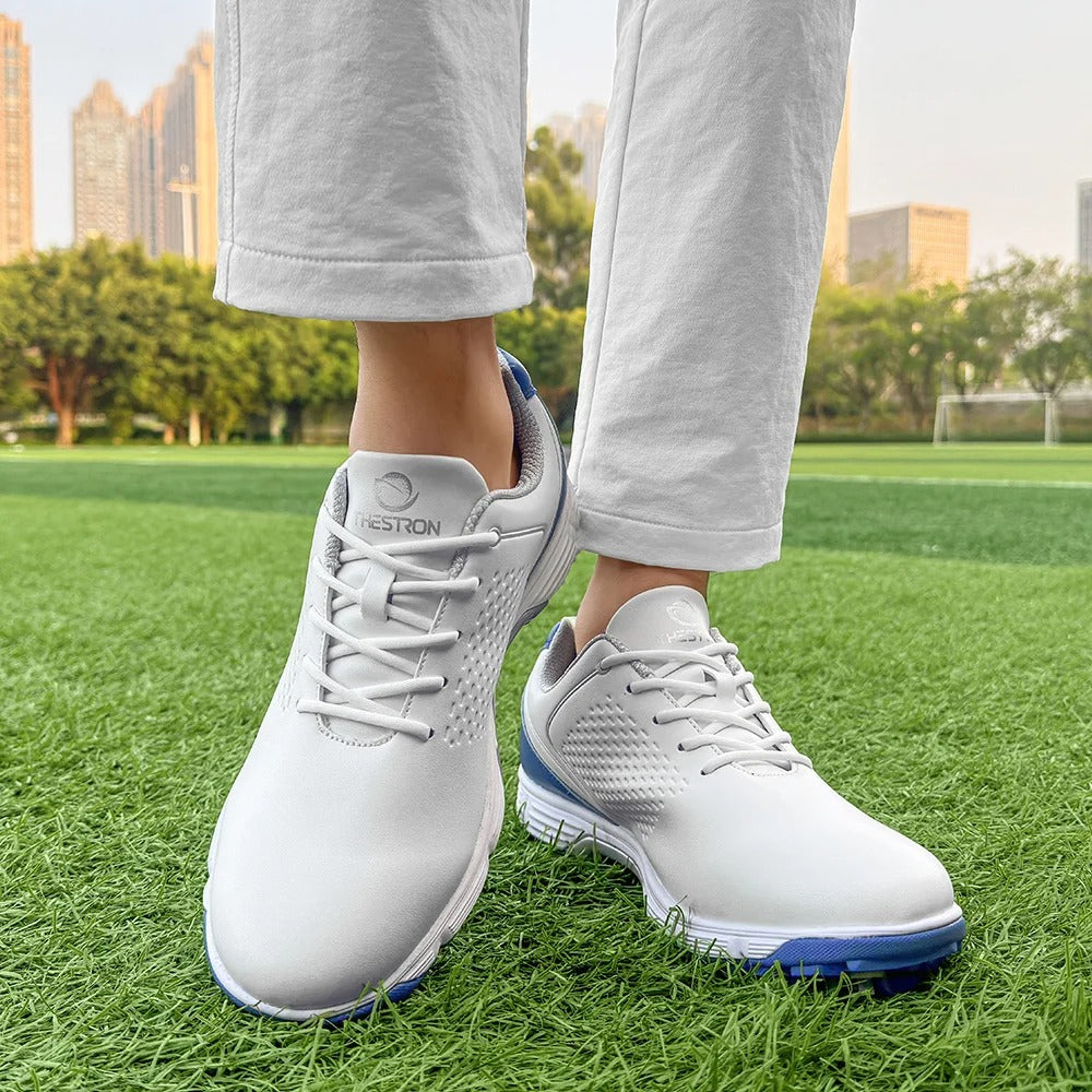Men's Lightweight Water-Resistant Spiked Golf Shoes