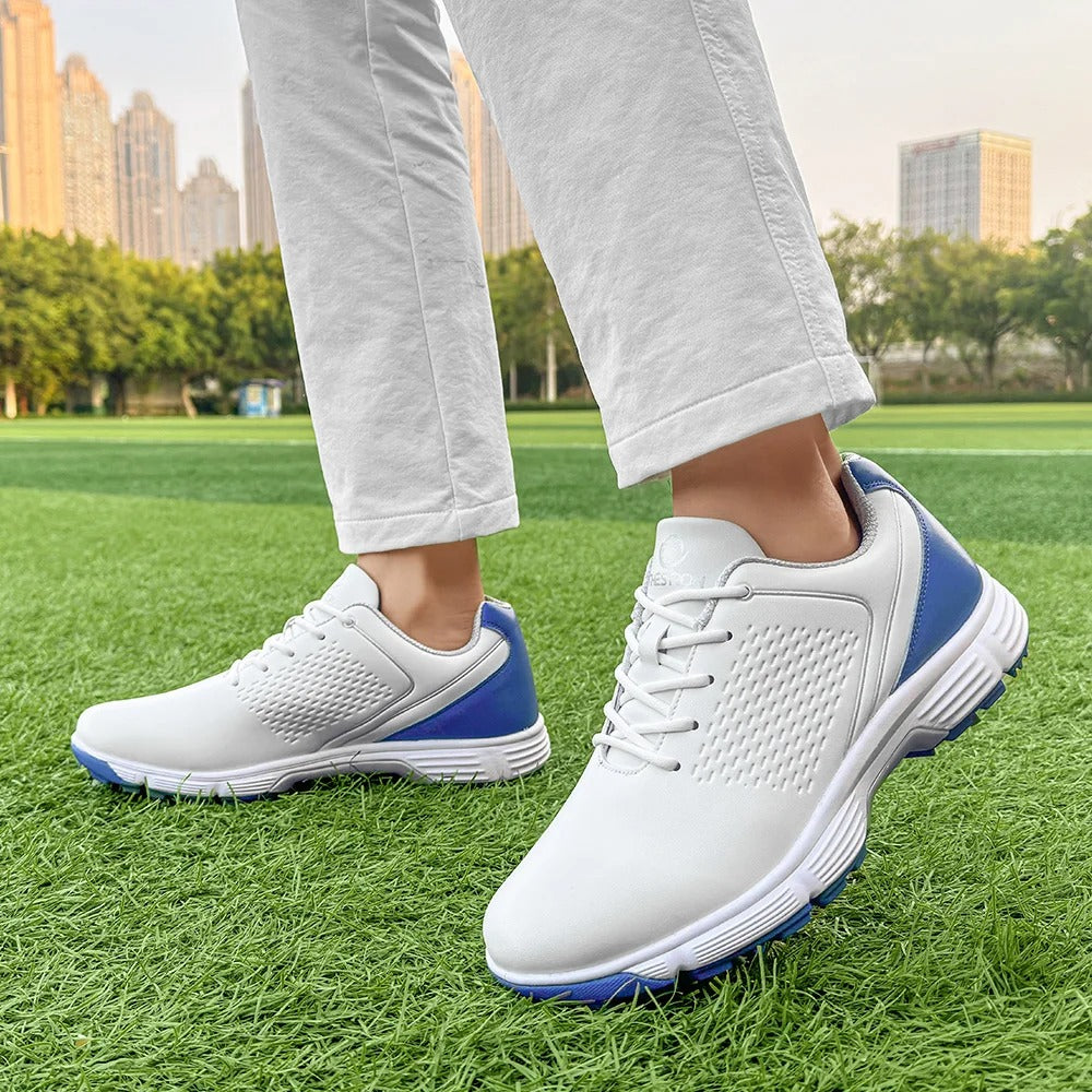 Men's Lightweight Water-Resistant Spiked Golf Shoes
