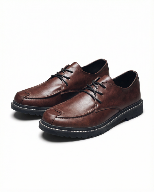 Men's Durable Derby Shoes with Heavy-Duty Stitched Sole