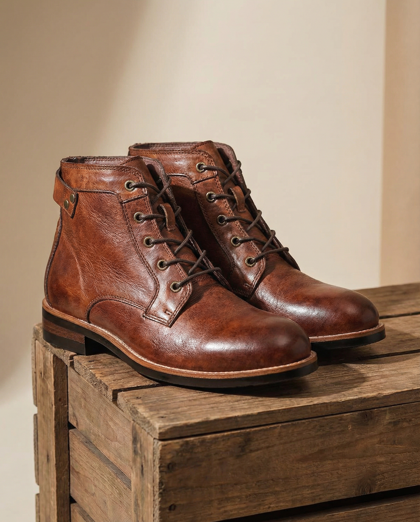 Full-Grain Leather Work Boots for Men - Durable & Comfortable