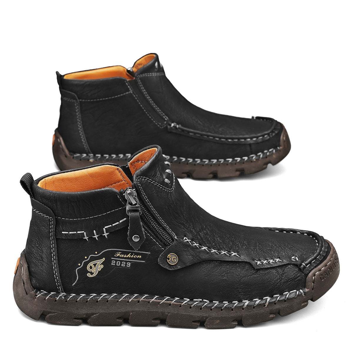 Men's Breathable Zipper Outdoor Boots