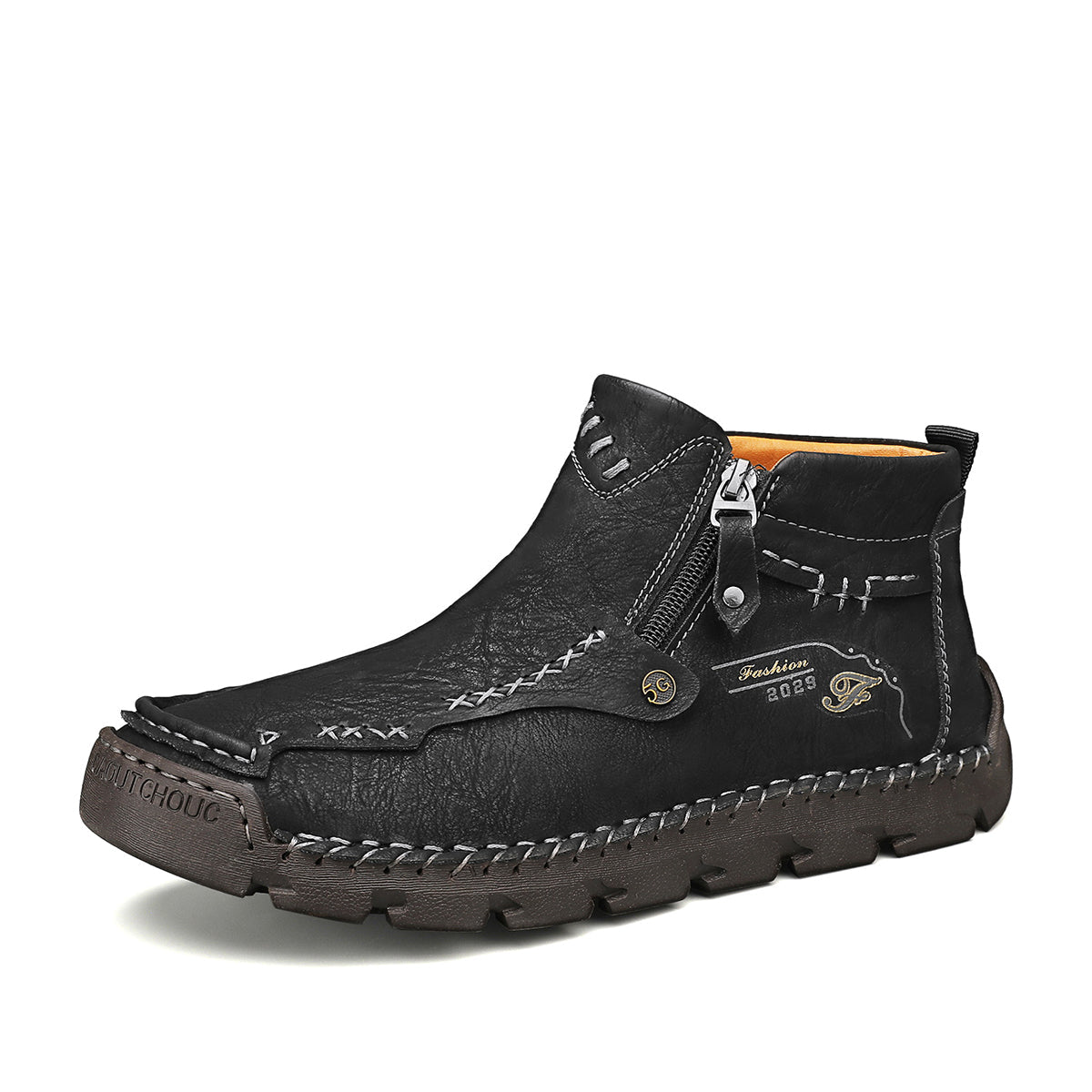 Men's Breathable Zipper Outdoor Boots