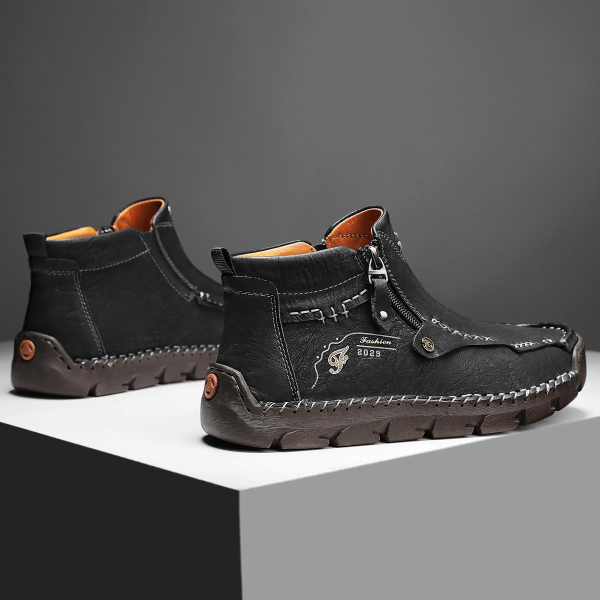 Men's Breathable Zipper Outdoor Boots