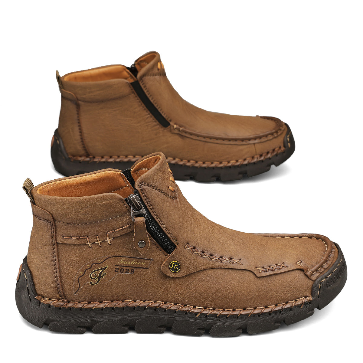 Men's Breathable Zipper Outdoor Boots