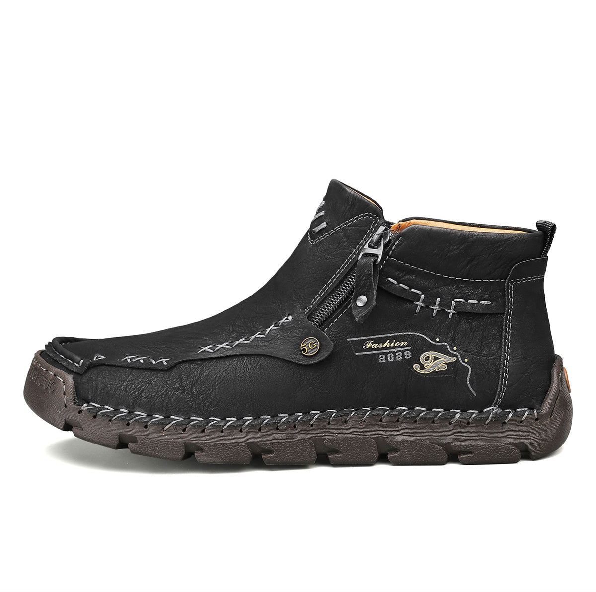 Men's Breathable Zipper Outdoor Boots
