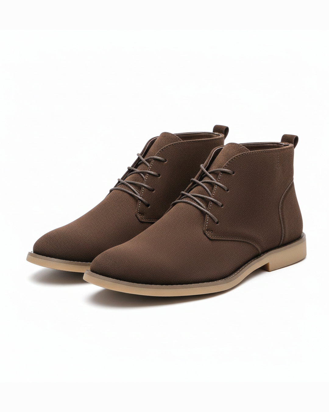 Men's Soft Leather Chukka Boots with Supportive Ankle Design