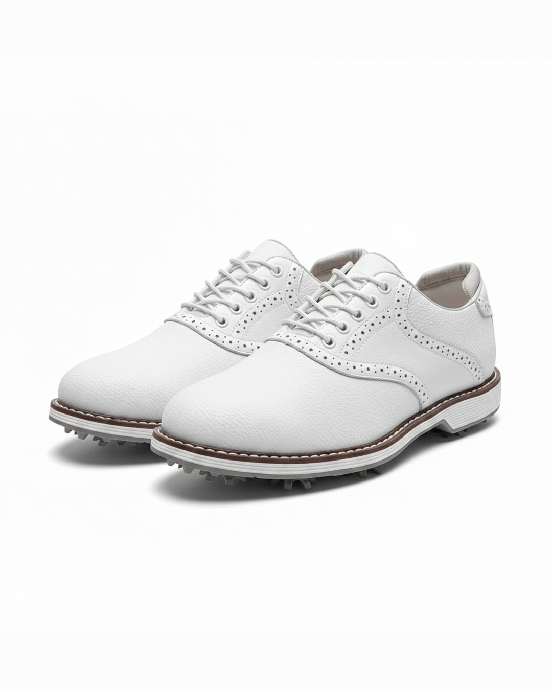 Men's Water-Resistant Spiked Golf Brogue Shoes