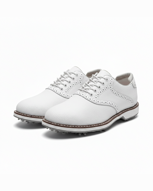 Men's Water-Resistant Spiked Golf Brogue Shoes