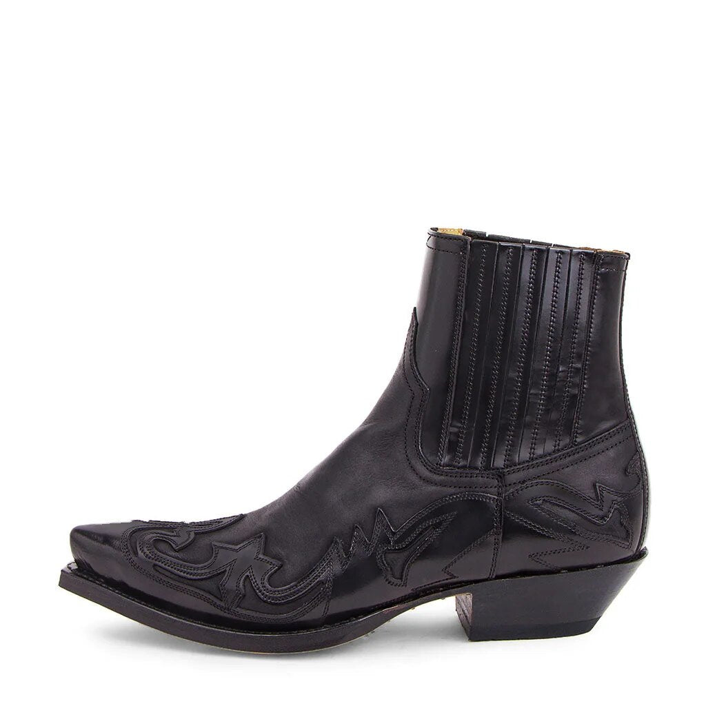 Men's Classic Western Cowboy Boots with Decorative Stitching