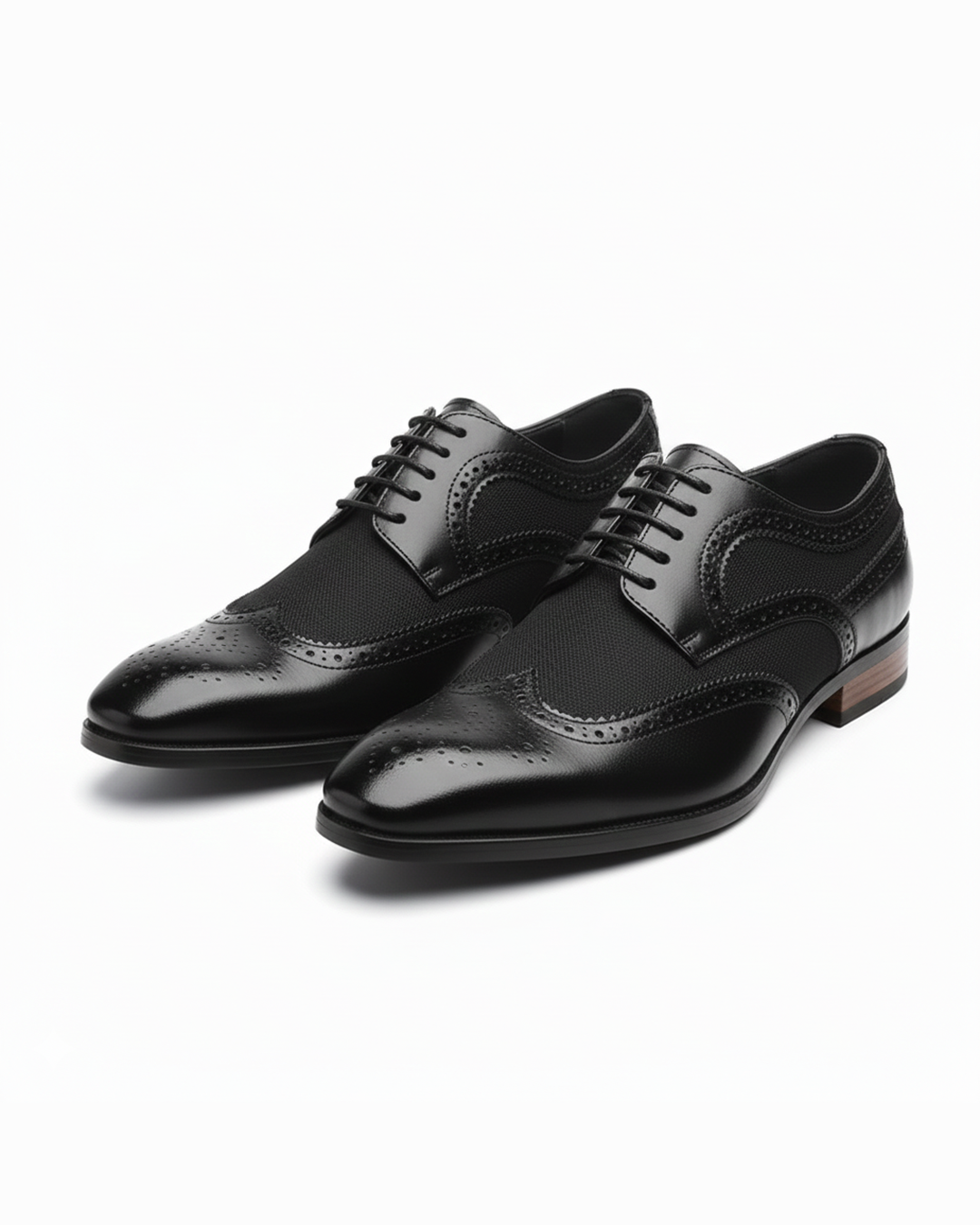 Two-Tone Wingtip Brogue Oxfords for Men