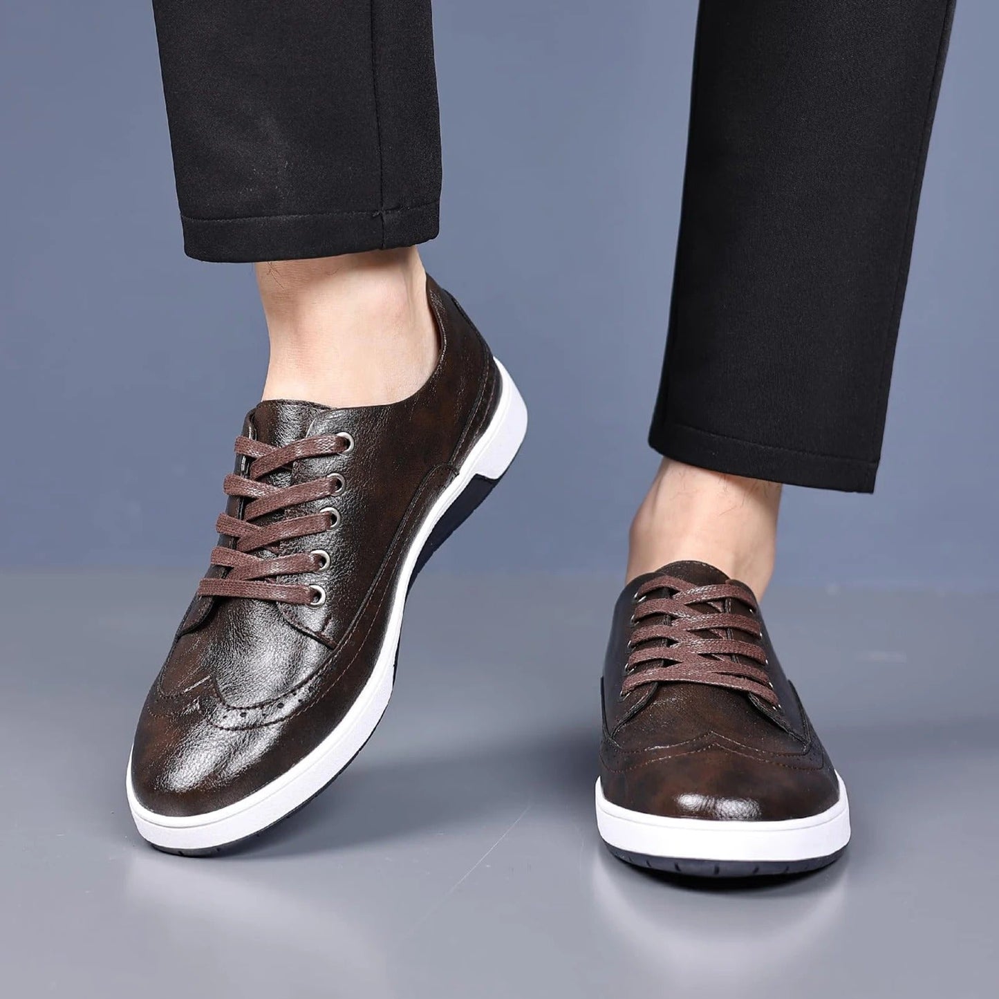 Brogue-Style Comfort Sneakers for Men
