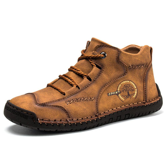 Vintage Handmade Orthopedic Boots for Men with Cushioned Sole