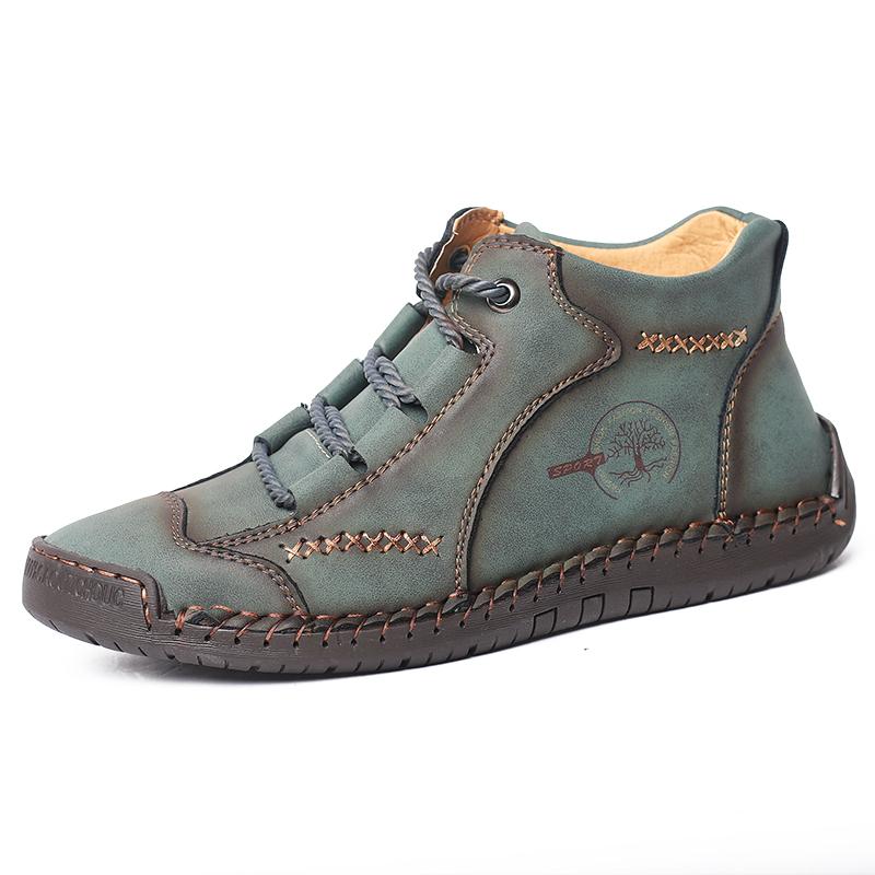 Vintage Handmade Orthopedic Boots for Men with Cushioned Sole