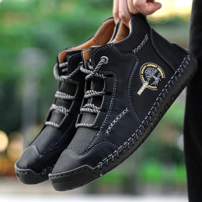 Vintage Handmade Orthopedic Boots for Men with Cushioned Sole
