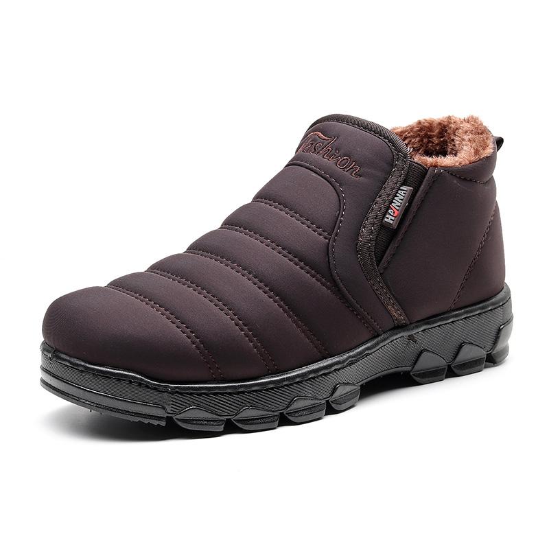 Men's Waterproof Velvet Insulated Winter Snow Boots