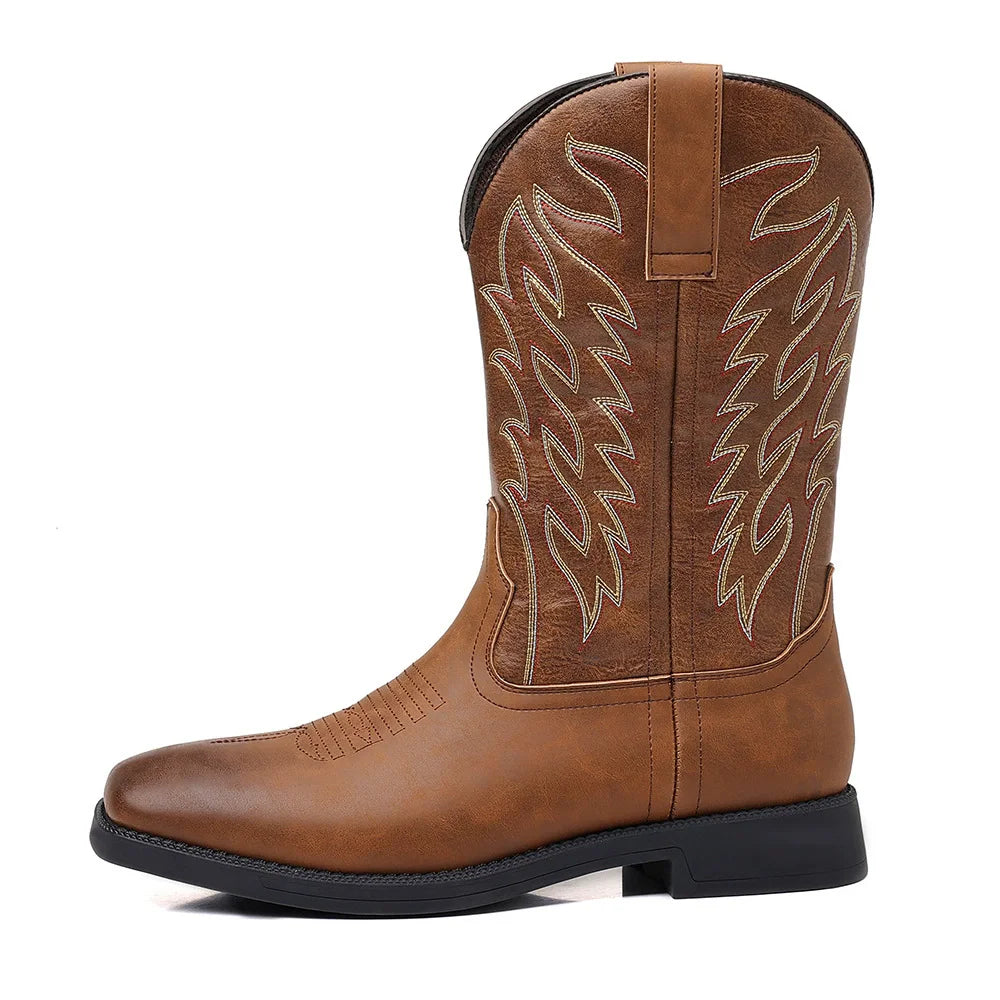 Men's Premium Leather Western Cowboy Boots