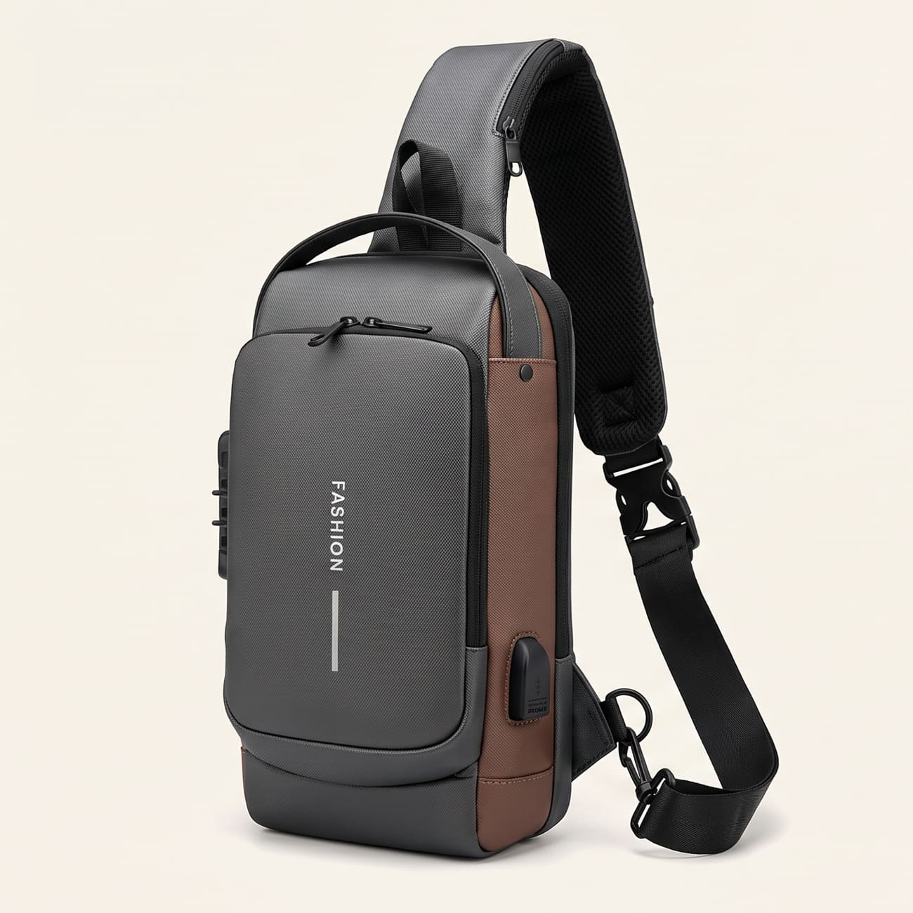 Anti-Theft Crossbody Bag with USB Charging - Stylish Waterproof Design