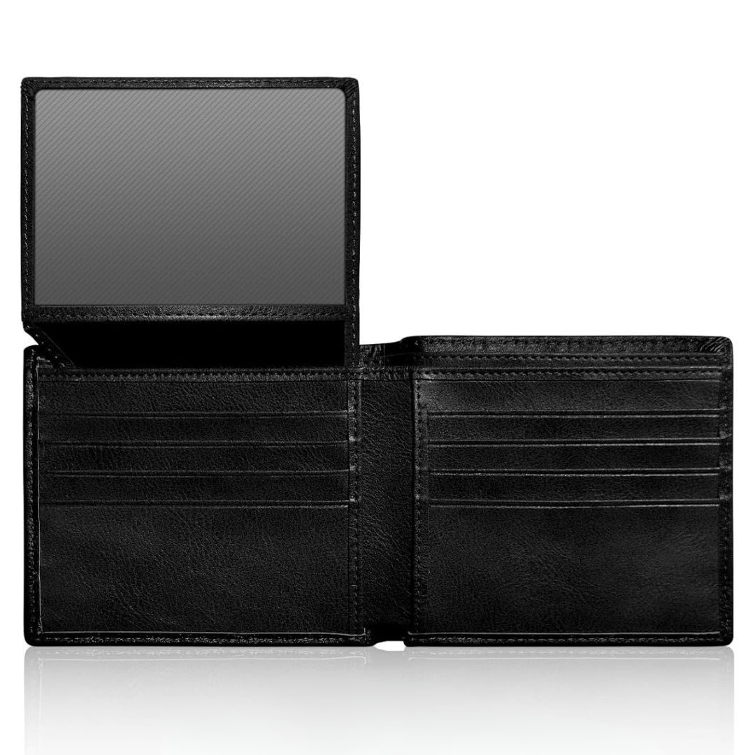 Top Grain Leather RFID Blocking Bifold Wallet for Men